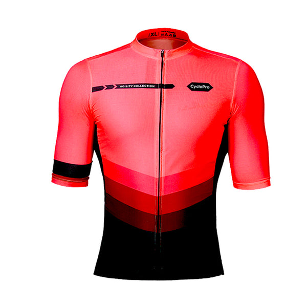 maillot cycliste rouge agility 