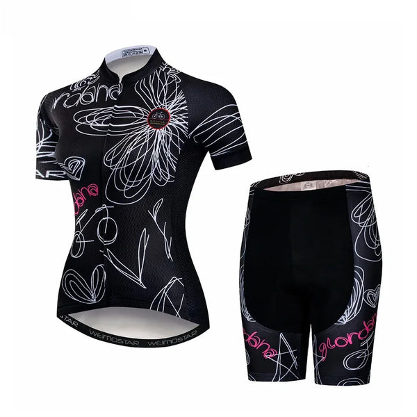 tenue cyclisme ete femme drawing