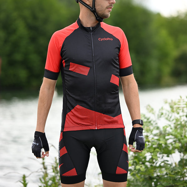 tenue cyclisme practical homme rouge 3