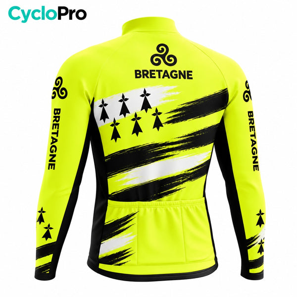 Tenue cycliste hiver Jaune Fluo - Bretagne 6