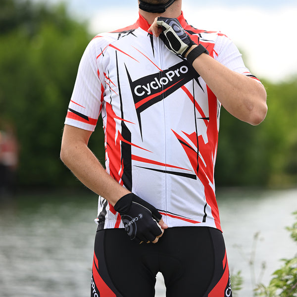 tenue cycliste homme rouge sensas 2
