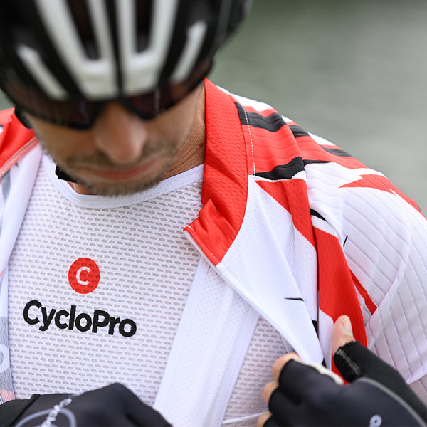 tenue cycliste homme rouge sensas 7