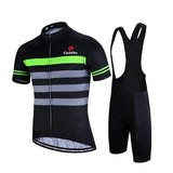 Tenue de Cyclisme - Racing+ Tenue de cyclisme été GT-Cycle Outdoor Store Noire - Rayure verte S 