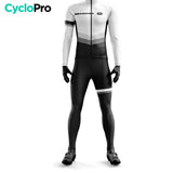 Outfit di ciclismo invernale bianco - agilità