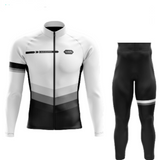 Outfit di ciclismo invernale bianco - agilità
