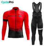 Outfit di ciclismo invernale rosso - Agility - Destockage