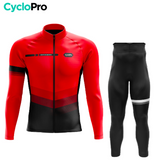 Outfit di ciclismo invernale rosso - agilità