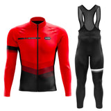 Outfit di ciclismo invernale rosso - agilità