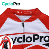 Maglia ciclistica rossa e nera lunga - inverno - comfort+