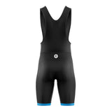 tenue cyclisme bleu ecco cuissard dos