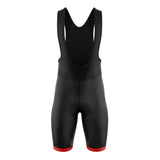 tenue cyclisme noire et rouge speed cuissard face