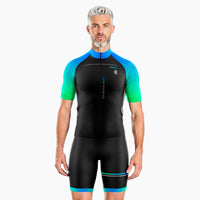 tenue cycliste ete azure