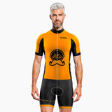 tenue cycliste ete fleur de lage orange