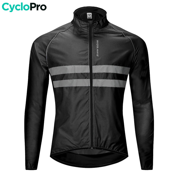 veste coupe-vent cyclisme noire