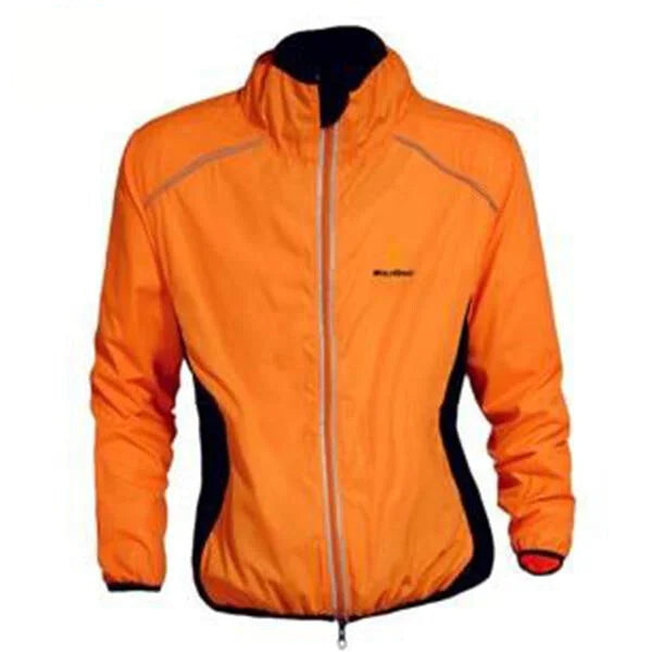 Veste de cyclisme coupe-vent et réfléchissant Cyclo Pro Manches longues - Orange L 