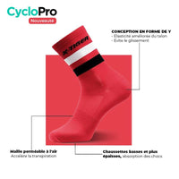 Chaussettes pour cycliste Noire Chaussettes respirantes X-TIGER Official Store 