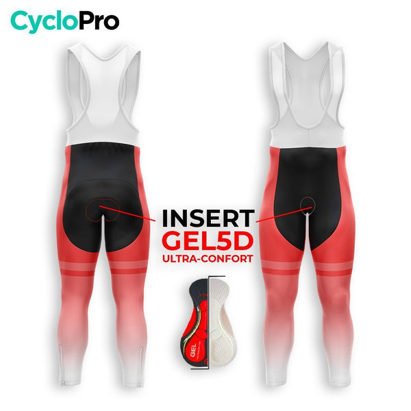 COLLANT CYCLISTE AUTOMNE HOMME / ROUGE - TRACE+ cuissard long homme GT-Cycle Outdoor Store 