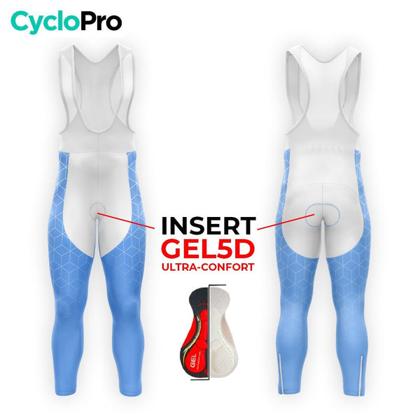COLLANT CYCLISTE HIVER HOMME / BLEU - CUBIC+ cuissard long homme GT-Cycle Outdoor Store 