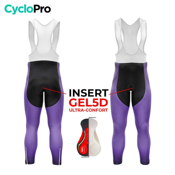 COLLANT CYCLISTE HIVER HOMME / VIOLET - COCCINELLE+ cuissard long homme GT-Cycle Outdoor Store 