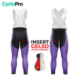 COLLANT CYCLISTE HIVER HOMME / VIOLET - COCCINELLE+ cuissard long homme GT-Cycle Outdoor Store 