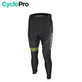 COLLANT CYCLISTE JAUNE LIBERTY+ - HIVER collant thermique homme GT-Cycle Outdoor Store XS Sans Bretelles 