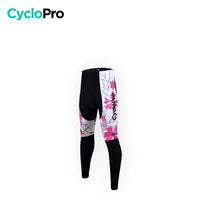 COLLANT CYCLISTE POUR FEMMES AUTOMNE - FLEURS PASSION Collant automne femme CycloPro Sans XXL 