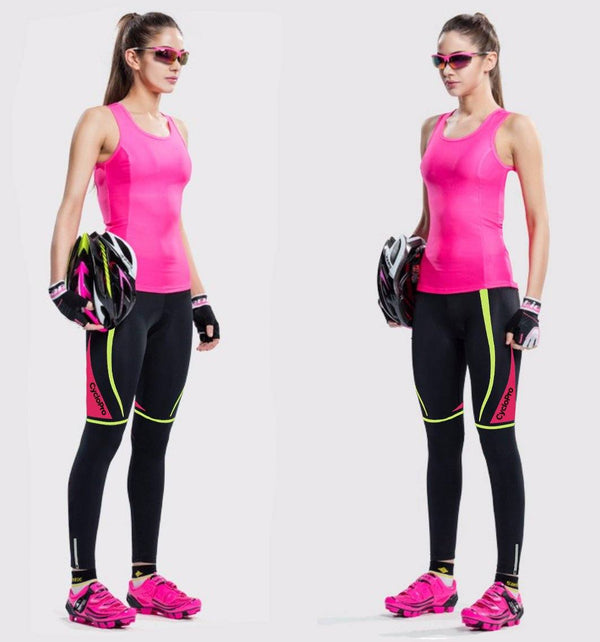 COLLANT CYCLISTE POUR FEMMES HIVER ROSE - OPTIMUM+ Collant automne femme CycloPro 