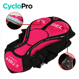 COLLANT CYCLISTE POUR FEMMES NOIRE ET ROSE - HIVER - DESTOCKAGE collant thermique femme Cyclo Pro 
