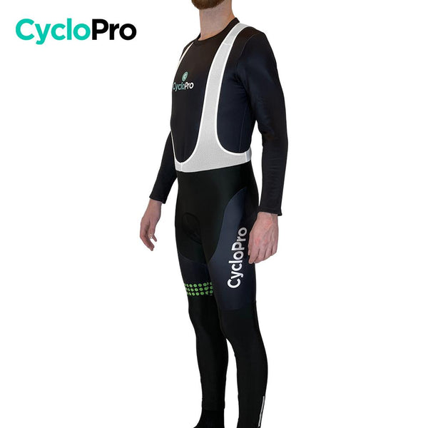 COLLANT CYCLISTE VERT LIBERTY+ - HIVER - DESTOCKAGE collant thermique homme GT-Cycle Outdoor Store 
