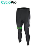 COLLANT CYCLISTE VERT LIBERTY+ - HIVER - DESTOCKAGE collant thermique homme GT-Cycle Outdoor Store XS Sans Bretelles 