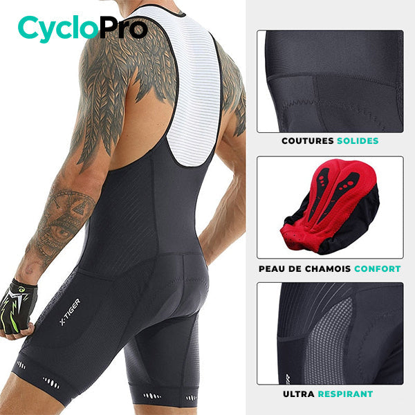 Cuissard Cyclisme et VTT - Reflect+ Cuissard court homme CycloPro 