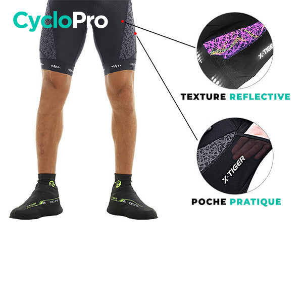 Cuissard Cyclisme et VTT - Reflect+ Cuissard court homme CycloPro 