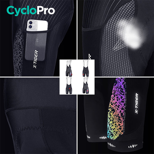 Cuissard Cyclisme et VTT - Reflect+ Cuissard court homme CycloPro 