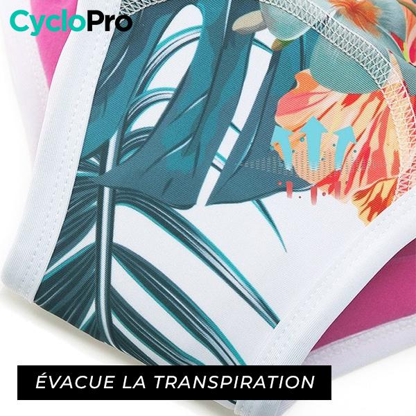 CULOTTE À FLEURS VTT/CYCLISME ABSOR+ - FEMME Culotte absorbe chocs I*Love*Cycling Store 