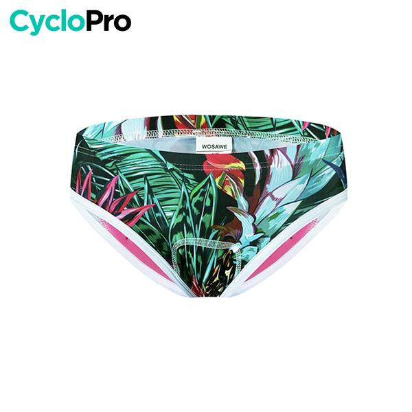 CULOTTE FLEURS TROPICALES VTT/CYCLISME ABSOR+ - FEMME Culotte absorbe chocs I*Love*Cycling Store 