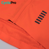 MAILLOT DE CYCLISME AUTOMNE ORANGE - PRO FIT maillot automne cyclisme CycloPro 