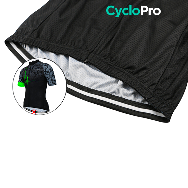 Maillot de cyclisme Vert - Pulsation+ - DESTOCKAGE Maillot court cyclisme Cyclo Pro 