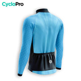 MAILLOT LONG DE CYCLISME AUTOMNE BLEU - SPEED+ maillot automne cyclisme GT-Cycle Outdoor Store 