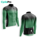 MAILLOT LONG DE CYCLISME AUTOMNE VERTE - DIMENSION+ maillot cyclisme automne GT-Cycle Outdoor Store 