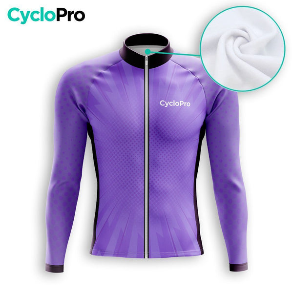 MAILLOT LONG DE CYCLISME AUTOMNE VIOLET - SPEED+ maillot automne cyclisme GT-Cycle Outdoor Store 