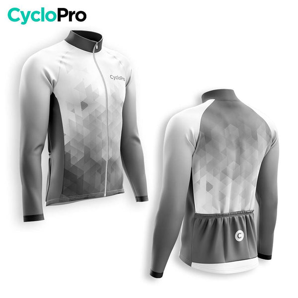 MAILLOT LONG DE CYCLISME HIVER NOIR - CRISTAL+ Maillot thermique homme GT-Cycle Outdoor Store 