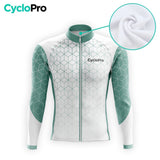 MAILLOT LONG DE CYCLISME HIVER VERT - CUBIC+ Maillot thermique homme GT-Cycle Outdoor Store 