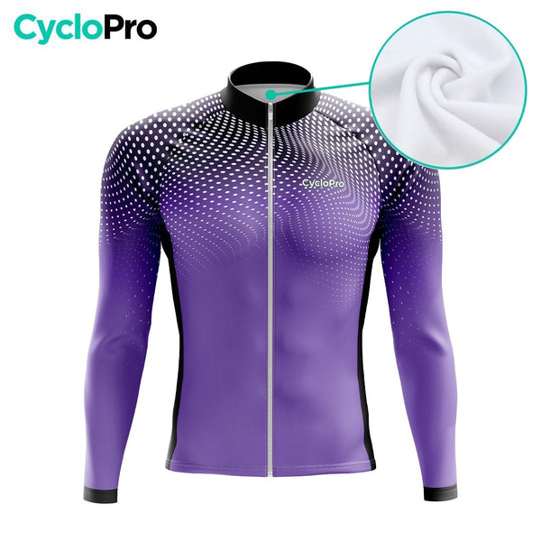 MAILLOT LONG DE CYCLISME HIVER VIOLET - COCCINELLE+ Maillot thermique homme GT-Cycle Outdoor Store 