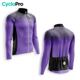 MAILLOT LONG DE CYCLISME HIVER VIOLET - COCCINELLE+ Maillot thermique homme GT-Cycle Outdoor Store 