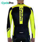 MAILLOT LONG DE CYCLISME JAUNE FLUO - AUTOMNE - FLASH+ Maillot long pour homme GT-Cycle Outdoor Store 