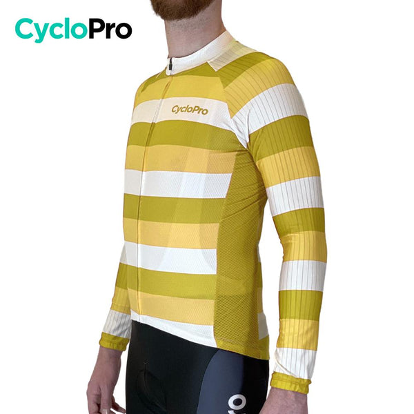 MAILLOT LONG DE CYCLISME JAUNE - HIVER - ÉVASION+ Maillot thermique homme GT-Cycle Outdoor Store 