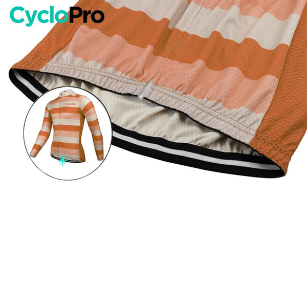 MAILLOT LONG DE CYCLISME ORANGE - AUTOMNE - ÉVASION+ Maillot long pour homme GT-Cycle Outdoor Store 