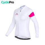 MAILLOT LONG DE CYCLISME ROSE - HIVER - ÉLÉGANCE+ maillot thermique femme GT-Cycle Outdoor Store 