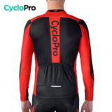 MAILLOT LONG DE CYCLISME ROUGE - AUTOMNE - FLASH+ Maillot long pour homme GT-Cycle Outdoor Store 