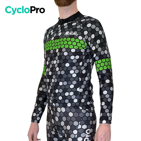 MAILLOT LONG DE CYCLISME VERT - HIVER - ATMOSPHERE+ Maillot thermique homme GT-Cycle Outdoor Store 